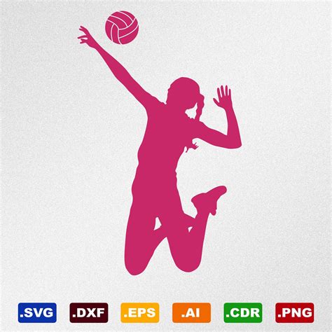 Girl Volleyball Player Svg