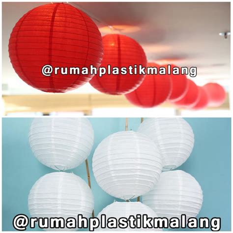 Jual Lampion Kertas Gantung Merah Putih Hiasan Dekorasi Agustus Hari