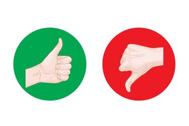 Thumb Up Down Symbols Royalty Free Vector Image