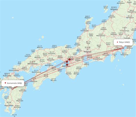 Flights From Tokyo To Kumamoto Hnd To Kmj Flight Routes