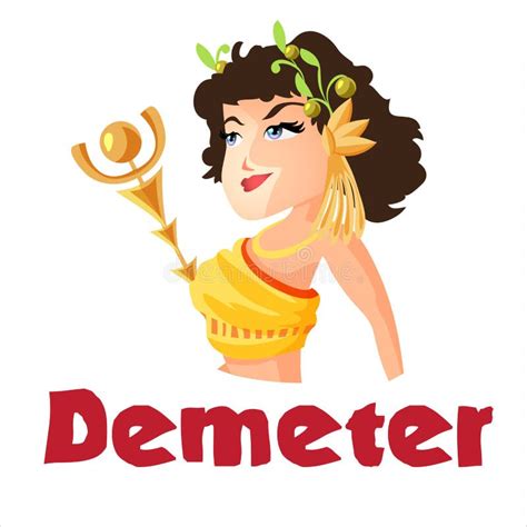 Demeter Greek Goddess From Ancient Mythology Female Character In White