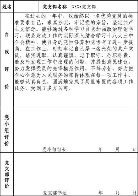 2014年党员民主评议情况登记表 word文档在线阅读与下载 无忧文档