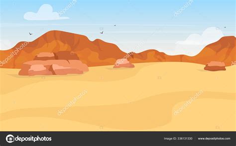 ilustrasi vektor datar pasir eksplorasi gurun pasir pemandangan mesir