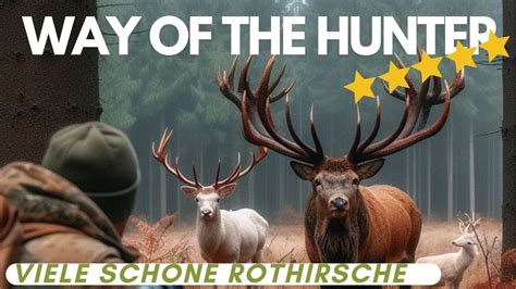 Schöne Rothirsche und ein junges Albino Way of the Hunter 5 Sterne