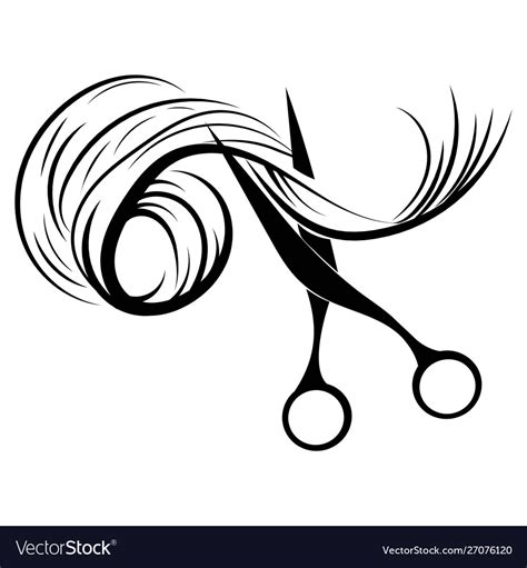 Logo For Hairdresser Black And White Royalty Free Vector