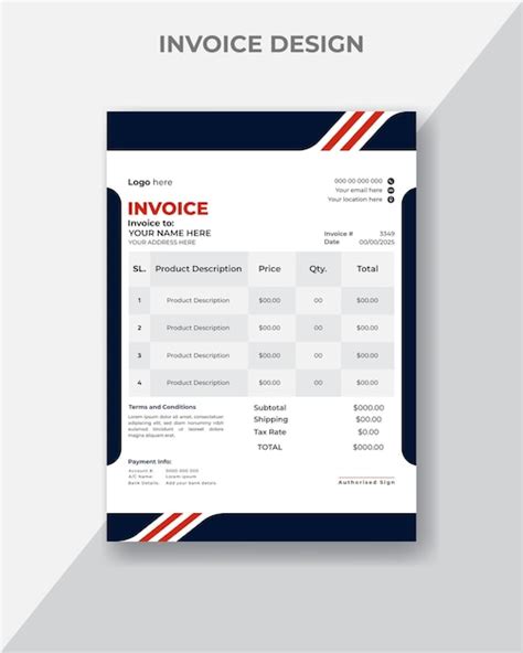 Premium Vector Vector Corporate Modern Business Invoice Template Design