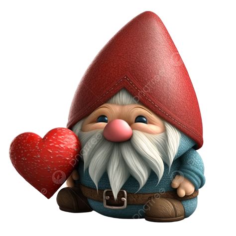 Valentines Day Gnome Holding Love Red Heart Valentines Day Gnome Holding Love Red Heart Gnome