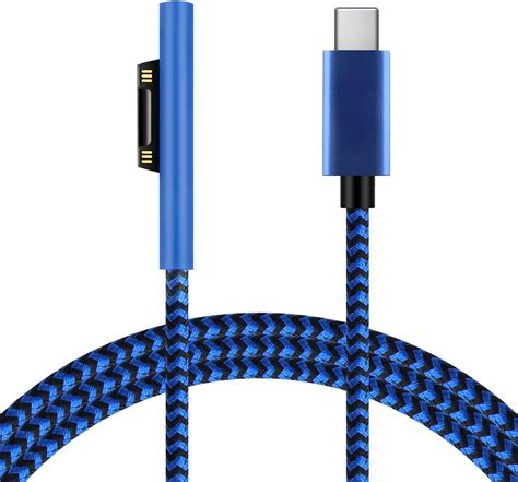 Sisyphy Nylon Braided Surface Connect To USB C Charging Cable 6ft Blue