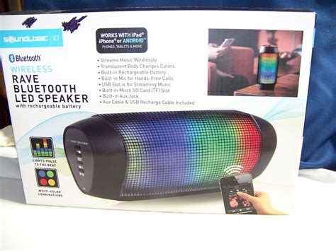 Soundlogic Xt Bluetooth Wireless Rave Bluetooth Led Speaker Ebay