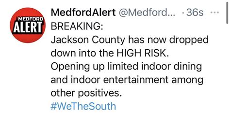 GOOD NEWS! (it’s a start) via Twitter MedfordAlert : Medford