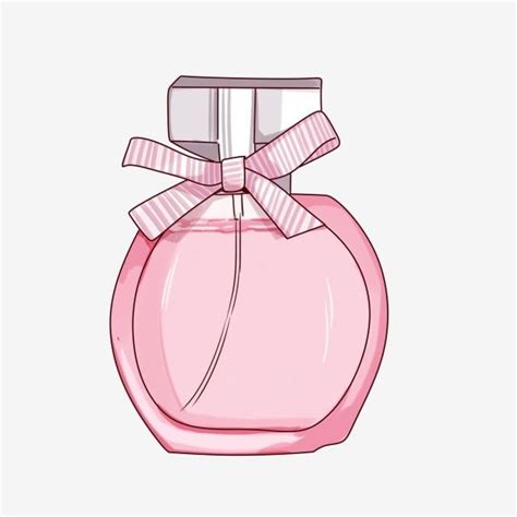 Pink perfume white transparent pink perfume pink bow pink ribbon glass bottle perfume clipart ...