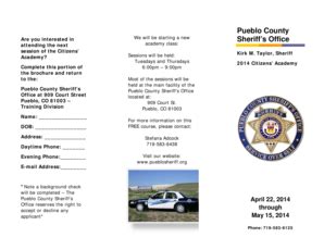 Fillable Online Pueblo County Sheriffs Office Fax Email Print Pdffiller