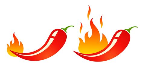 Mild And Hot Chilli Pepper Vector Art At Vecteezy