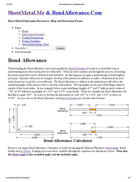 Bend Allowance Sheetmetal Pdf Pdf Sheet Metal Industries