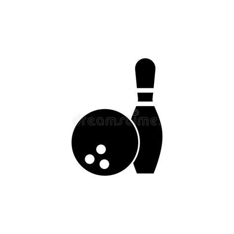 Bowling Icon Bowling Ball And Pin Icon Bowling Pins Stock Vector