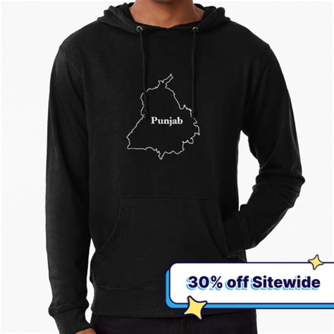 Map Of Punjab Lightweight Hoodie For Sale By Purpleclouds26