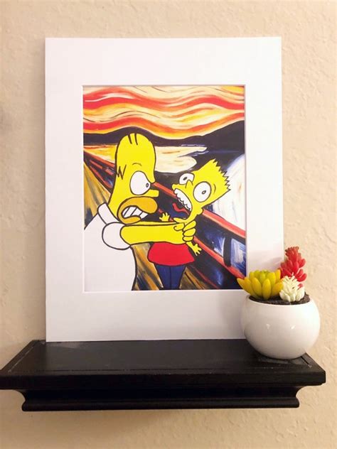 The Scream Painting 8x10 Print Fan Art Cartoon Painting - Etsy