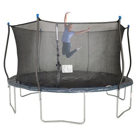 Bounce Pro 14 Foot Trampoline Classic Safety Enclosure Midnight Blue