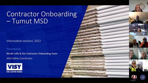 Visy Tumut Msd Contractor Onboarding Information Session 20220729