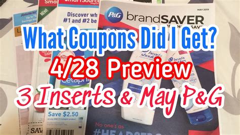 4 28 19 COUPON INSERT PREVIEW 4 INSERTS MAY P G COUPONS FOR DEALS NEXT