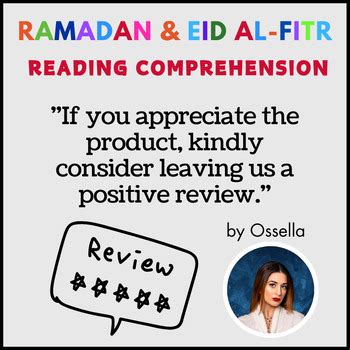 Ramadan Eid Al Fitr Reading Comprehension Passages And Questions No