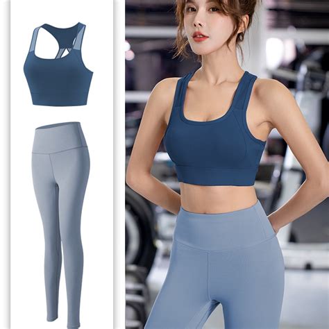 Sport Bra Pants Set 2 Piece Sportswear Suit Running Gym Yoga Exercise