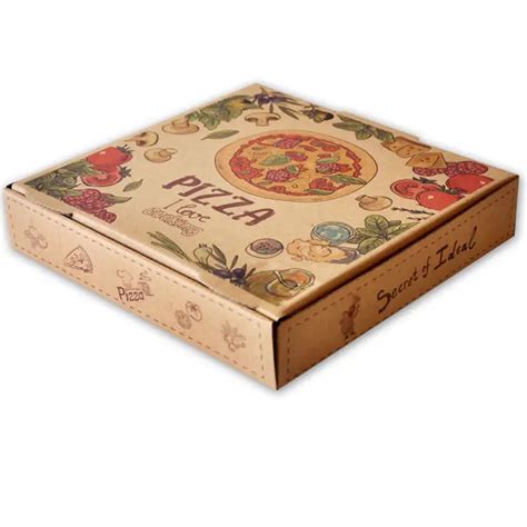 Modern Style Take Away Packaging Food Stamping Delivery Pizza Box With