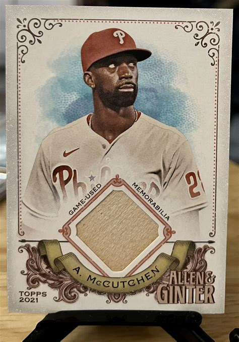 Topps Allen Ginter Baseball Aga Am Andrew Mccutchen Game Used