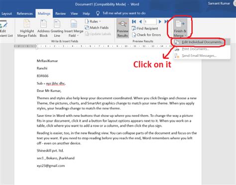 How To Create Mail And Merge In Ms Word To Step By Step How To Use