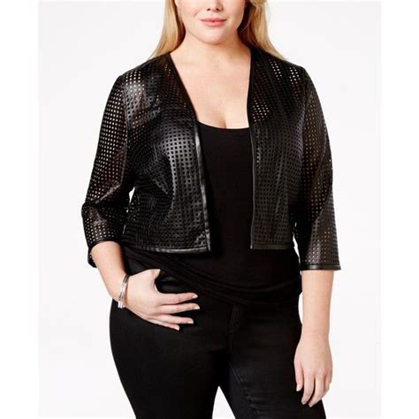 Harper Liv Plus Size Cropped Faux Leather Jacket 47 Liked On