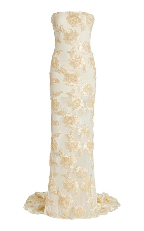 ROTATE BIRGER CHRISTENSEN 3d Mesh Maxi Tube Dress In Natural Lyst