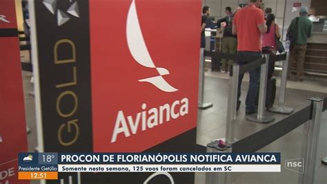 Procon de Florianópolis notifica a Avianca Brasil por cancelamentos de