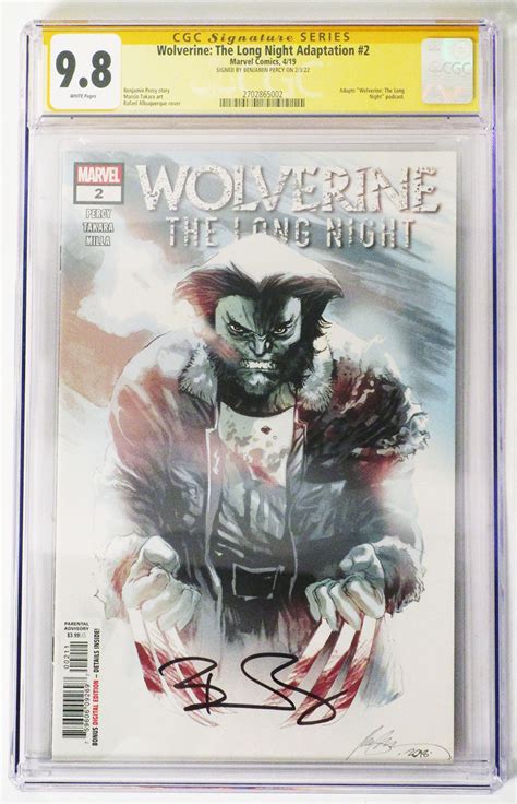 Wolverine Long Night Adaptation 2 Cover B Signed By Benjamin Percy Cgc 9 8