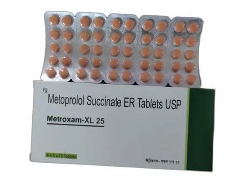 Metoprolol Succinate 25 Mg Extended Released Tablets Metroxam Xl 25 Tab