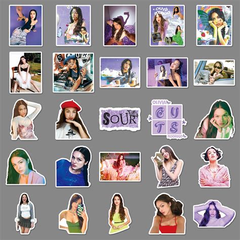 50 Olivia Rodrigo Stickers/vinyl Sticker/waterproof Sticker/skateboard ...