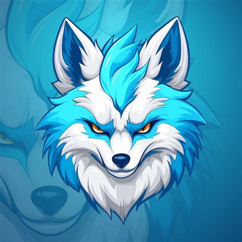 Premium Vector Blue Arctic Fox Mascot Logo Vector Design With Modern