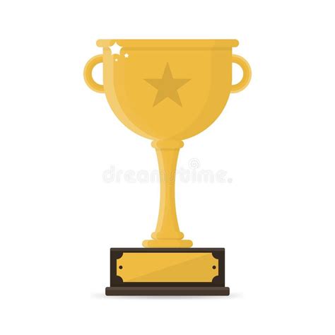 Icono Plano De La Taza De Trofeo Vectorial Copa De Oro De Ganadores