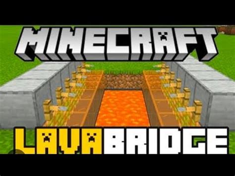 How To Make A Lava Bridge In Minecraft Youtube