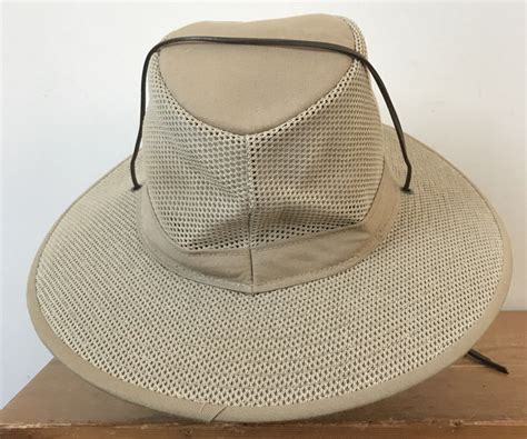 Henschel Hat Aussie Breezer Khaki Mesh Hiking Safari Gem