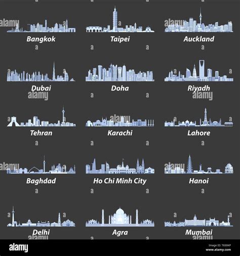 Dubai Skyline Vector Vectors Fotos Und Bildmaterial In Hoher