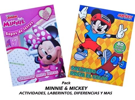 Minnie Mickey Libro Para Colorear Y Sopa De Letras 80 Pags Meses