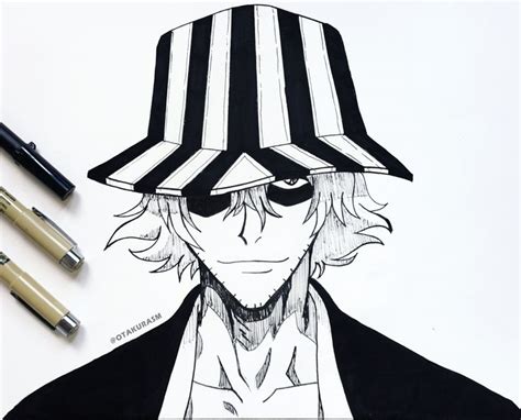 How To Draw Kisuke Urahara Bleach Step By Step Easy Drawing