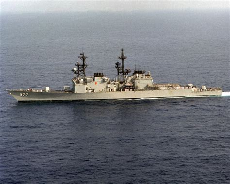 A Port Beam View Of The Destroyer USS BRISCOE DD 977 Underway NARA