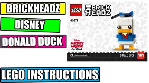 Lego Instructions How To Build Donald Duck Disney Brickheadz