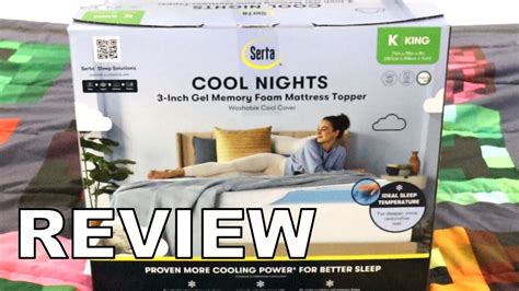 Serta 3 Cool Nights Gel Memory Foam Mattress Topper Review YouTube