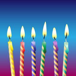 Numbered Candles Royalty Free Vector Image Vectorstock