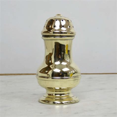 18th Century Brass Pounce Pot In Antique Brass Kitchenalia