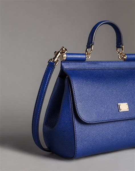 Lyst Dolce And Gabbana Medium Dauphine Calfskin Sicily Bag In Blue