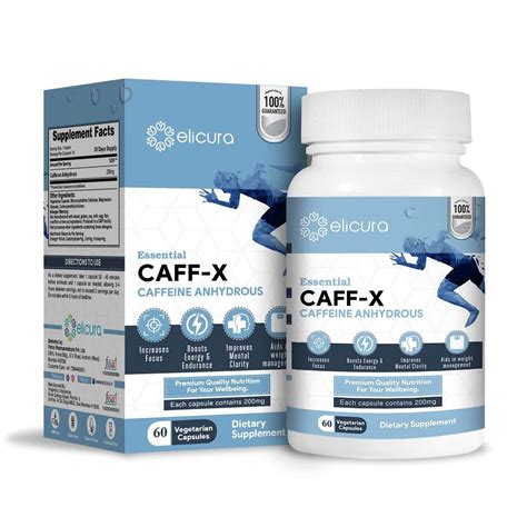 Buy ELICURA S ESSENTIAL CAFF X CAFFEINE ANHYDROUS 60 VEG CAPSULES