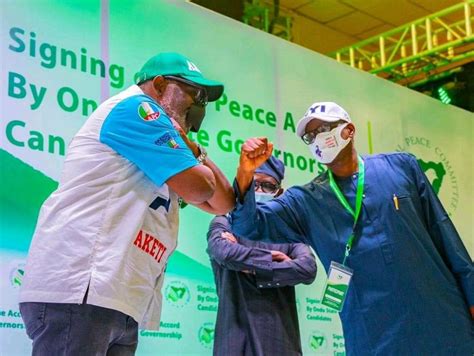 Akeredolu Ajayi Jegede Sign Peace Pact The Nation Newspaper